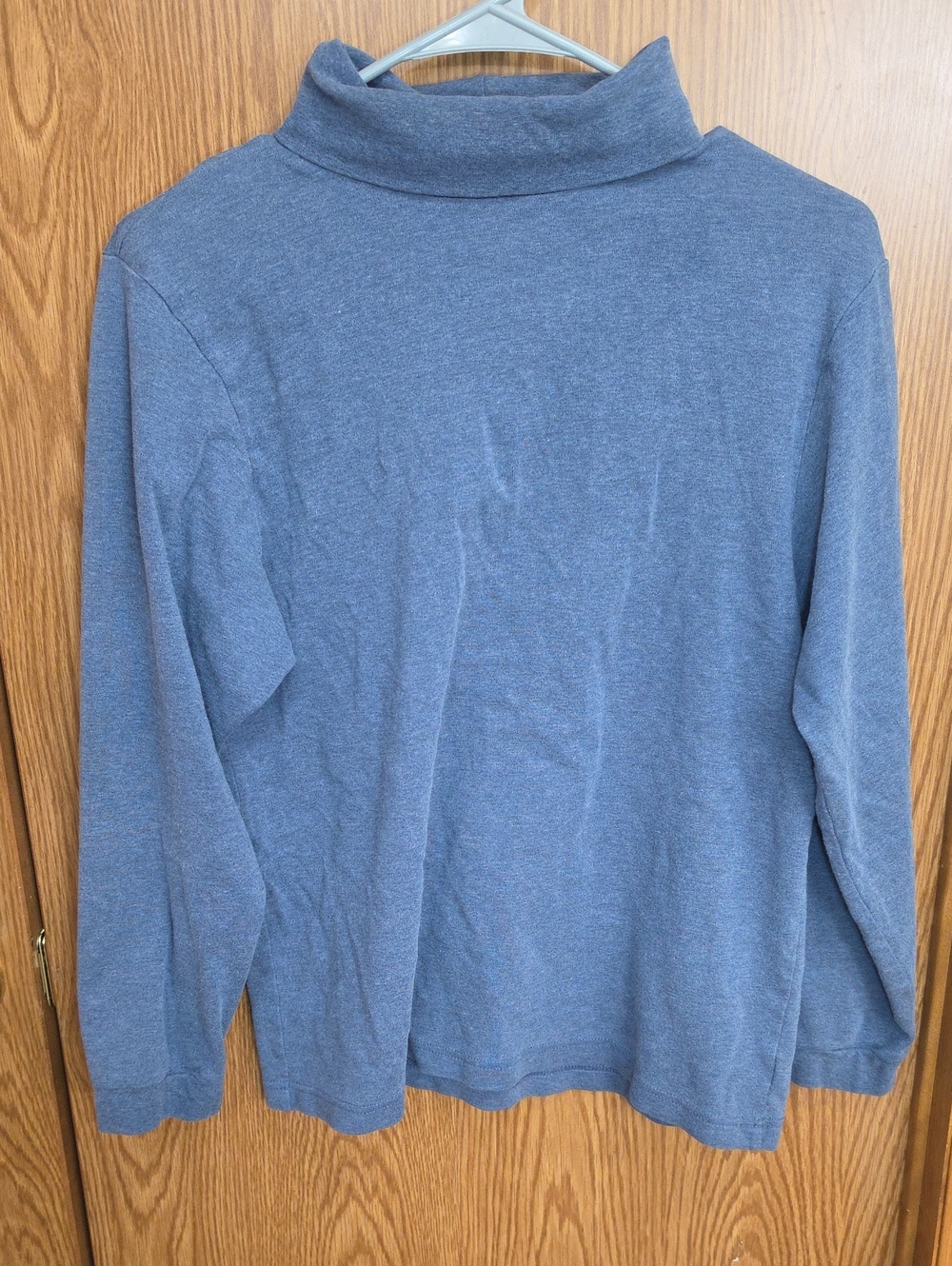 Vintage Eddie Bauer Script Tag Blue Mock Neck Turtleneck Sweater M